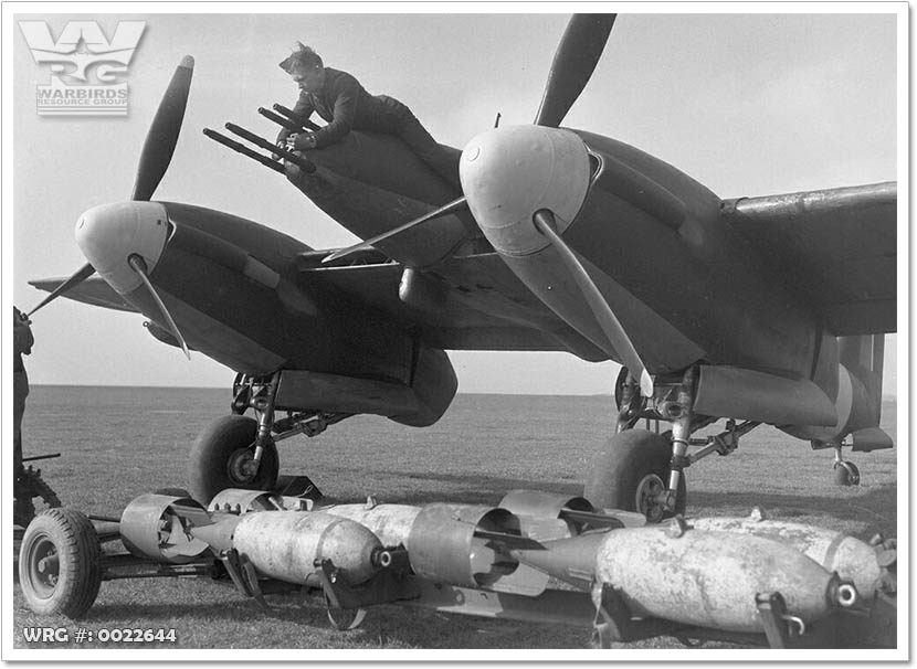 Westland Whirlwind being bombed up.