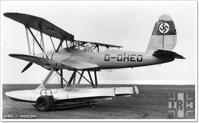 The first prototype of the Arado Ar 95, designation D-OHEO fitted with a Junkers Jumo 210 engine.