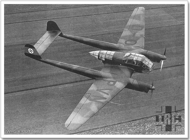 Focke Wulf Fw 189 Prototype D-OPVN over Germany, 1939. WRG# 0017682