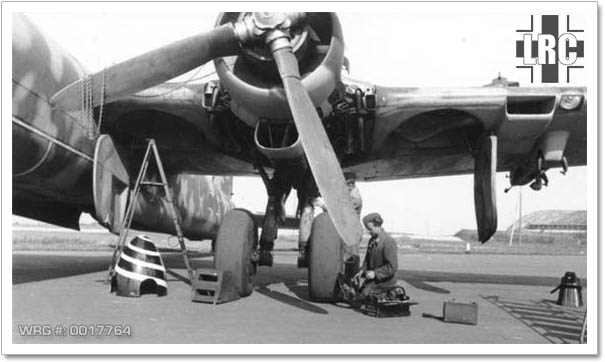 Heinkel He 177 undergoing maintenance.