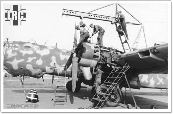 A He 177 having an engine overhaul