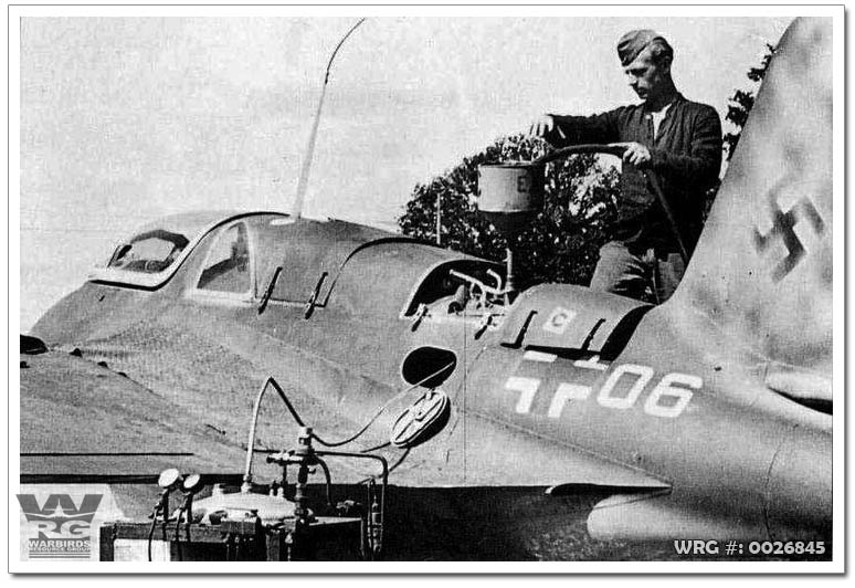 Messerschmitt Me 163 getting fueled