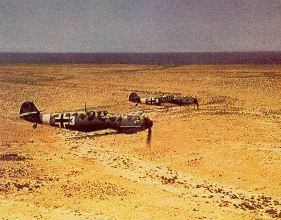 White 3 and White 8 of 1/JG 27 on patrol over North Africa.