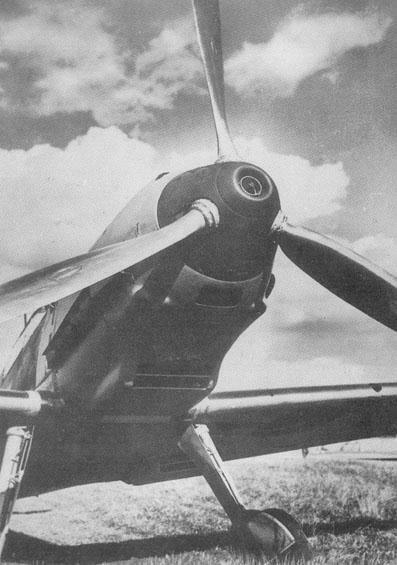 Nose of Messerschmitt Bf 109E-1.