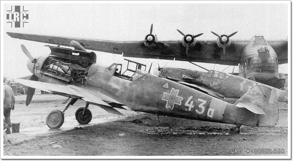 Messerschmitt Me 323 E-2 WT Waffentrager and Romanian Bf 109s